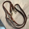 Fettleder Leinen (2m lang und 3fach verstellbar)