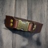 Fettlederhalsband (echtes Leder) mit Steckverschluss (48mm breit)