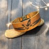 Fettlederhalsband (echtes Leder) mit Steckverschluss (48mm breit)