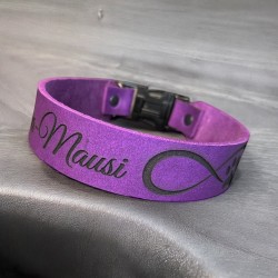Fettlederhalsband (echtes Leder) mit Steckverschluss (48mm breit)