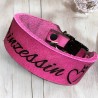Fettlederhalsband (echtes Leder) mit Steckverschluss (48mm breit)