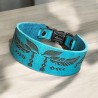 Fettlederhalsband (echtes Leder) mit Steckverschluss (48mm breit)