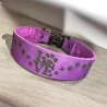 Fettlederhalsband (echtes Leder) mit Steckverschluss (48mm breit)