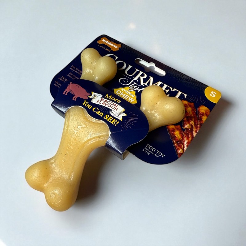 Nylabone Kauknochen S mit Bacon Geschmack