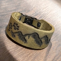 Fettlederhalsband (echtes Leder - 48mm breit) mit 40mm Steckverschluss