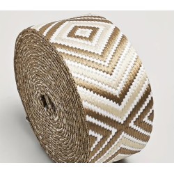 Boho Halsband mit Nappaleder (echtes Leder) unterlegt und Steckverschluss (ca. 42mm breit)