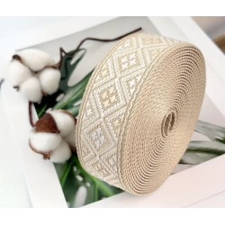 Boho Halsband mit Nappaleder (echtes Leder) unterlegt und Steckverschluss (ca. 42mm breit)