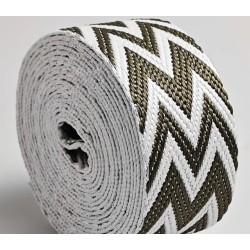 Boho Halsband mit Nappaleder (echtes Leder) unterlegt und 40er Steckverschluss (ca. 42mm breit)