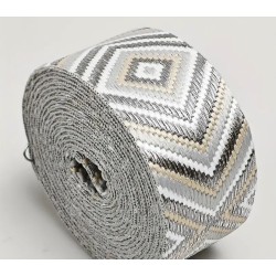 Boho Halsband mit Nappaleder (echtes Leder) unterlegt und 40er Steckverschluss (ca. 42mm breit)