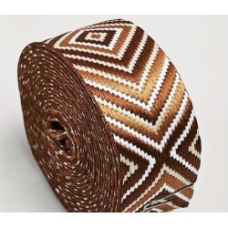 Boho Halsband mit Nappaleder (echtes Leder) unterlegt und 40er Steckverschluss (ca. 42mm breit)