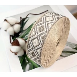 BOHO ZUGSTOPP Halsband mit Rinder Nappaleder unterlegt (echtes Leder) 42mm breit