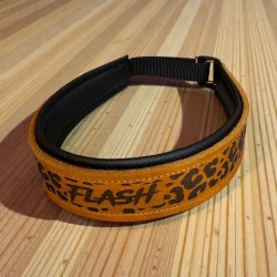 Zugstopp Halsband aus Fettleder mit Rinder Nappaleder unterlegt (echtes Leder)