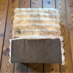 faltbare Reisedecke extra soft mit Kunstfell