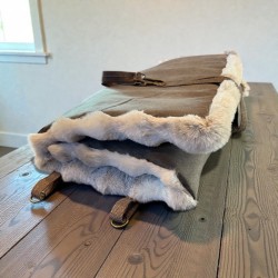 faltbare Reisedecke extra soft mit Kunstfell