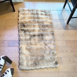 faltbare Reisedecke extra soft mit Kunstfell