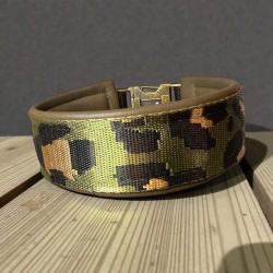 BOHO PREMIUM Halsband mit Nappaleder (echtes Leder) unterlegt und 40er Steckverschluss (ca. 42mm breit)