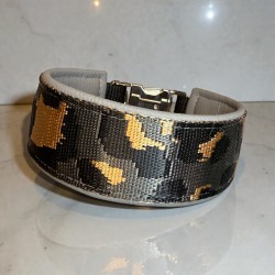 BOHO PREMIUM Halsband mit Nappaleder (echtes Leder) unterlegt und 40er Steckverschluss (ca. 42mm breit)