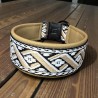 BOHO PREMIUM Halsband mit Nappaleder (echtes Leder) unterlegt und 40er Steckverschluss (ca. 42mm breit)