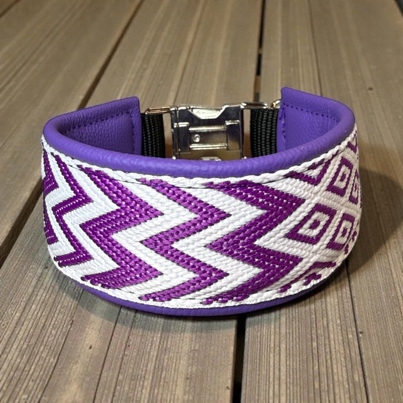 BOHO BASIC Halsband mit Nappaleder (echtes Leder) unterlegt und passendem Steckverschluss (ca. 42mm breit)