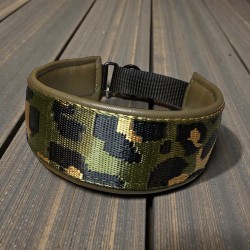 BOHO BASIC Halsband mit Nappaleder (echtes Leder) unterlegt und passendem Steckverschluss (ca. 42mm breit)