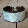 BOHO BASIC Halsband mit Nappaleder (echtes Leder) unterlegt und passendem Steckverschluss (ca. 42mm breit)