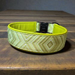 BOHO BASIC Halsband mit Nappaleder (echtes Leder) unterlegt und passendem Steckverschluss (ca. 42mm breit)