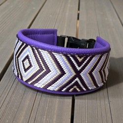 BOHO ZUGSTOPP Halsband mit Rinder Nappaleder unterlegt (echtes Leder) 42mm breit