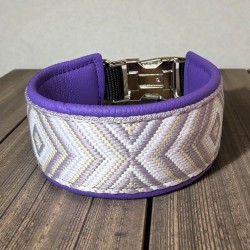 BOHO ZUGSTOPP Halsband mit Rinder Nappaleder unterlegt (echtes Leder) 42mm breit