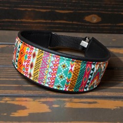 BOHO ZUGSTOPP Halsband mit Rinder Nappaleder unterlegt (echtes Leder) 42mm breit