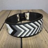 BOHO ZUGSTOPP Halsband mit Rinder Nappaleder unterlegt (echtes Leder) 42mm breit