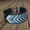 BOHO ZUGSTOPP Halsband mit Rinder Nappaleder unterlegt (echtes Leder) 42mm breit