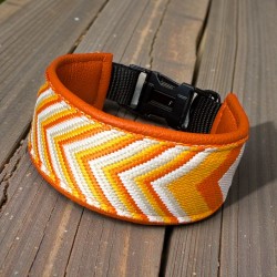 BOHO ZUGSTOPP Halsband mit Rinder Nappaleder unterlegt (echtes Leder) 42mm breit