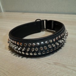 VOLLLEDER PREMIUM Halsband (52mm breit und 50 mm Steckverschluss)