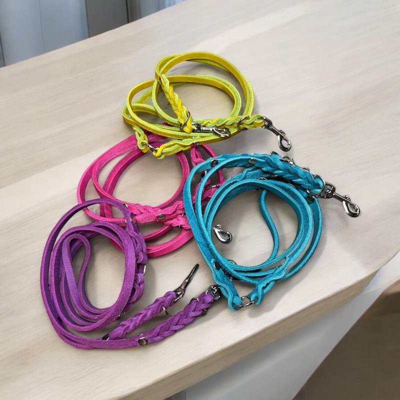 Fettleder Leinen echtes Leder (1,2m lang mit Handschlaufe)