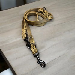 Fettleder Leinen echtes Leder (1,2m lang mit Handschlaufe)