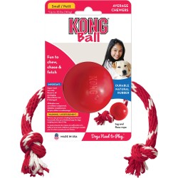 KONG® Ball mit Seil rot